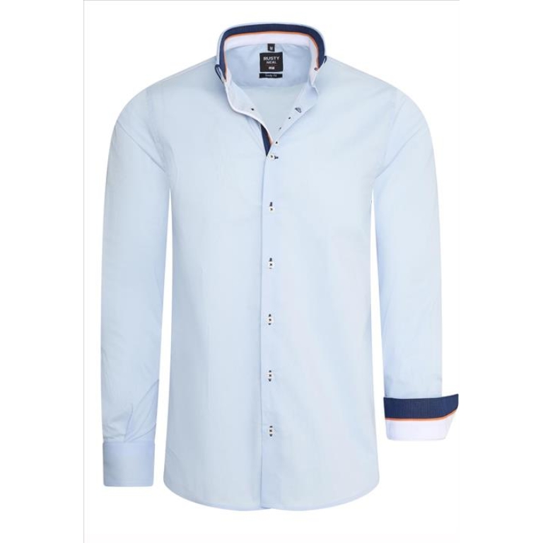 Rusty Neal | heren overhemd lichtblauw | Regular fit | Italian-Style.nl, maat L Rusty Neal | heren overhemd lichtblauw | Regular fit | Italian-Style.nl, maat L