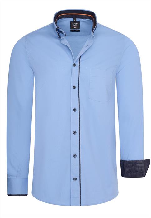 Rusty Neal | heren overhemd blauw | Regular fit | Italian-Style.nl, maat XL